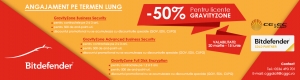 Promotie 50% pentru Bitdefender Gravity Zone (20 martie - 15 iunie 2018)